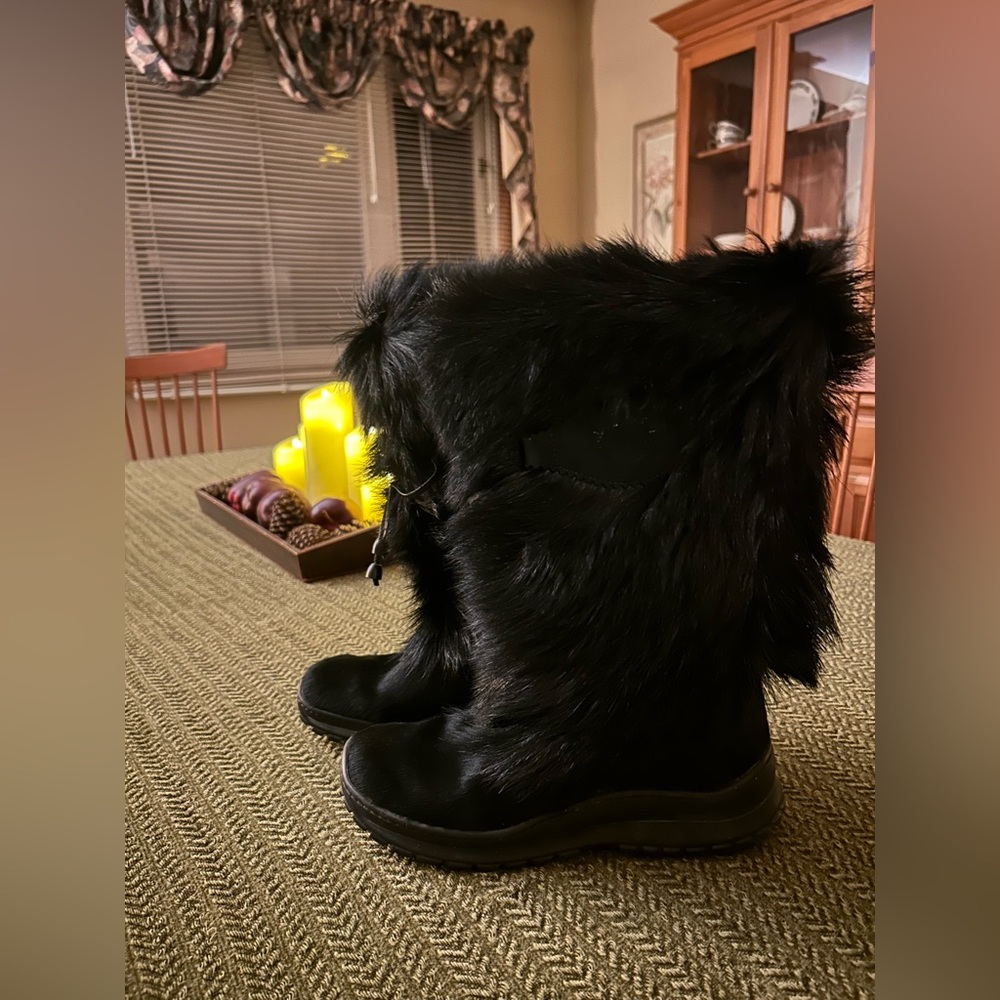 Oscar Sport Luxurious Black Fur Winter Boots